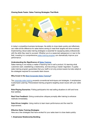 Closing Deals Faster_ Sales Training Strategies That Work