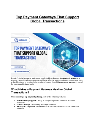 top payment gateways that support global