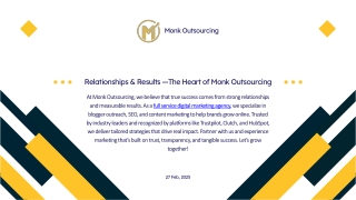 Relationships & Results —The Heart of Monk Outsourcing