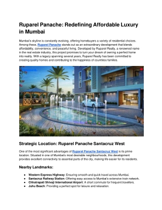 Ruparel Panache: Redefining Luxury & Elegance
