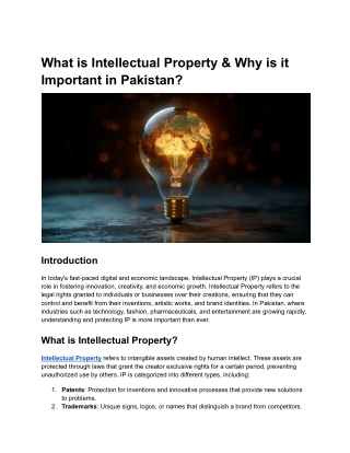 what is intellectual property why is it important
