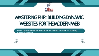 mastering php building dynamic websites for the modern web