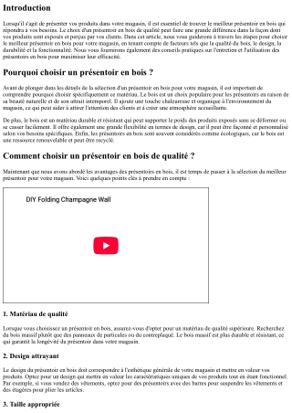 Comment choisir le meilleur présentoir en bois pour votre magasin