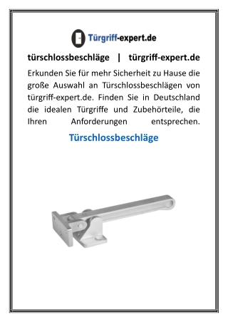 t rschlossbeschl ge t rgriff expert de