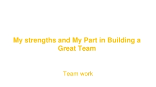 My Strengths New