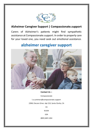 alzheimer caregiver support compassionate support