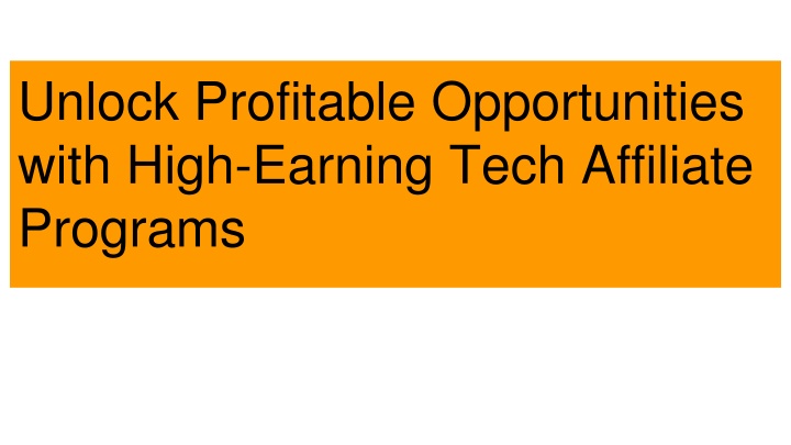 unlock profitable opportunities with high earning