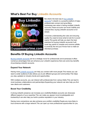 what s best for buy linkedin accounts