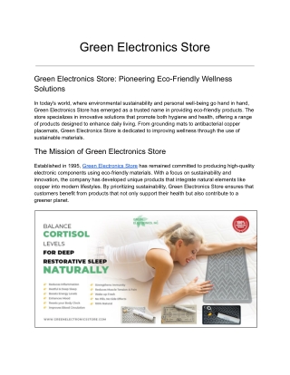 green electronics store