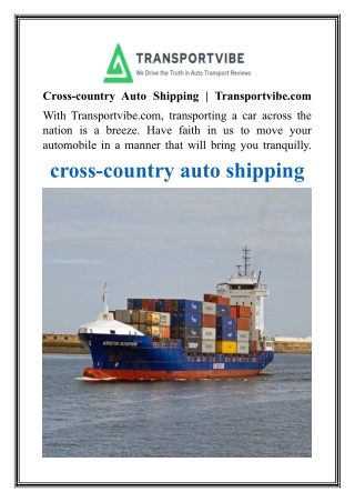 cross country auto shipping transportvibe com
