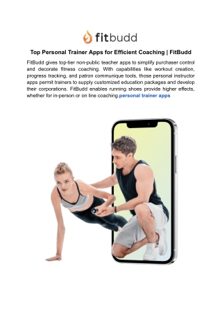 top personal trainer apps for efficient coaching