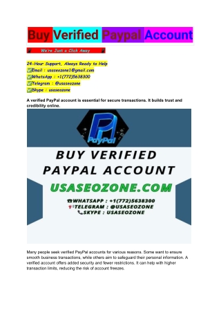 buy verified paypal account