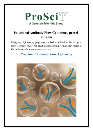 polyclonal antibody flow cytometry prosci inc com