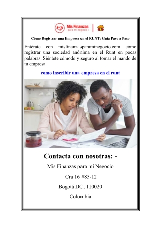 Cómo Registrar una Empresa en el RUNT Guía Paso a Paso