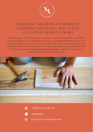 Expert Commercial Flooring Installers  NOCO Accents