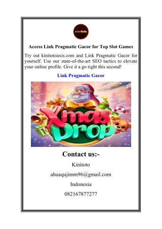 Access Link Pragmatic Gacor for Top Slot Games