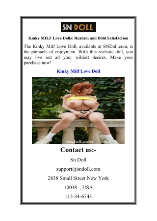 Kinky MILF Love Dolls Realism and Bold Satisfaction