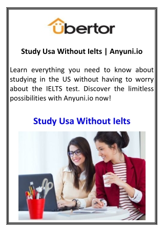 Study Usa Without Ielts  Anyuni.io