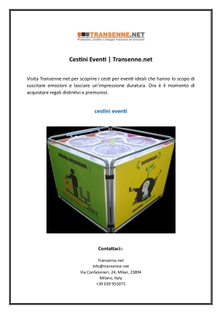 Cestini Eventi | Transenne.net