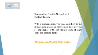 demarcation point in networking unifinerds com