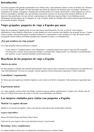 Viajes grupales: paquetes de viaje a España que unen