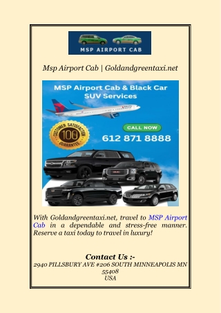 msp airport cab goldandgreentaxi net
