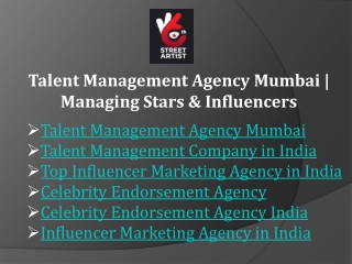 Talent Management Agency Mumbai Managing Stars And Influencers