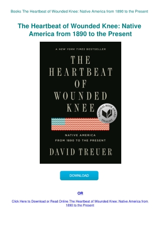 Books The Heartbeat of Wounded Knee Native America from 1890 to the Present