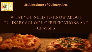 What You Need to Know About Culinary School Certifications and Classes