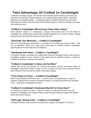 Untitled document (1)Crafted in Candlelight