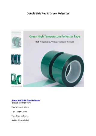 double side red green polyester