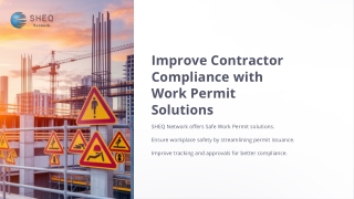 Improve Contractor Compliance with Work Permit Solutions