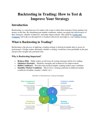 backtesting in trading how to test improve your