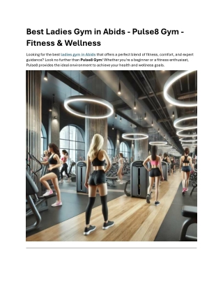 Best Ladies Gym in Abids - Pulse8 Gym - Fitness & Wellness