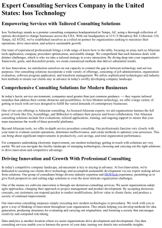 expert consulting services company in the united