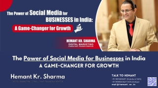The power of Social Media for Business in India A Game-changer for Growth.