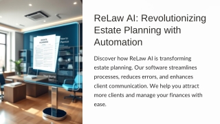 ReLaw AI: Revolutionizing Estate Planning with Automation