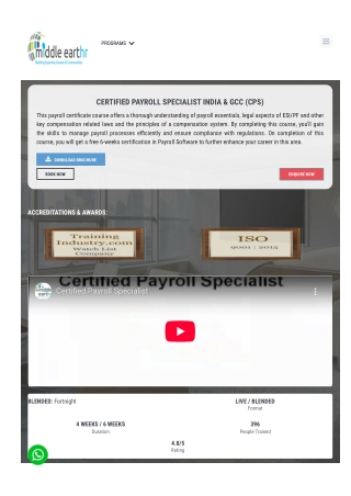 Payroll Certification Courses