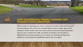How Professional Tarmac Cleaning Can Enhance Your Curb Appeal