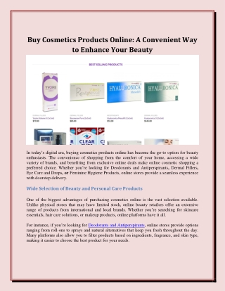 Buy Cosmetics Products Online A Convenient Way to Enhance Your Beauty