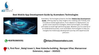 Best Mobile App Development Guide by Acemakers Technologies
