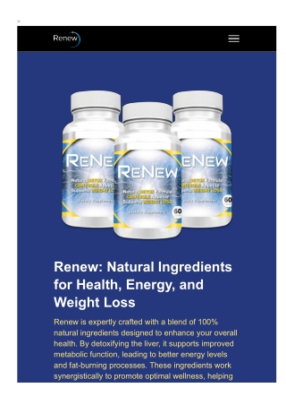 Renew Supplement Reviews and Benefits for Overall Wellness