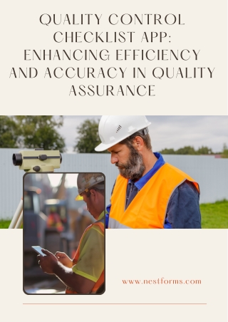 Quality Control Checklist App Enhancing Efficiency and Accuracy in Quality Assurance
