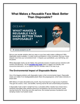 What Makes a Reusable Face Mask Better Than Disposable?