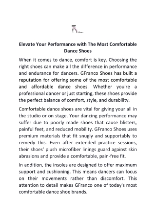 Elevate Your Performance with The Most Comfortable Dance Shoes