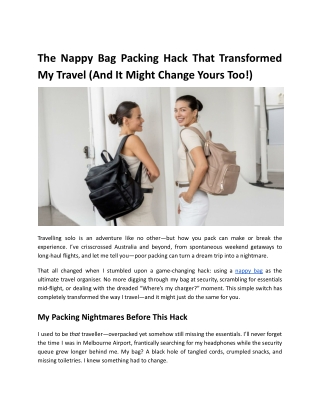 the nappy bag packing hack that transformed