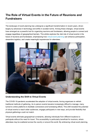 the role of virtual events in the future