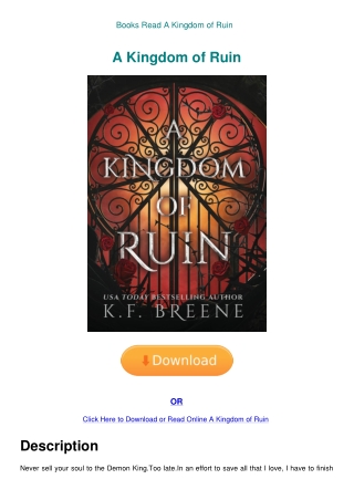 Books Read A Kingdom of Ruin