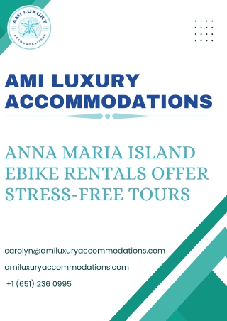 Anna Maria Island eBike Rentals offer stress-free tours