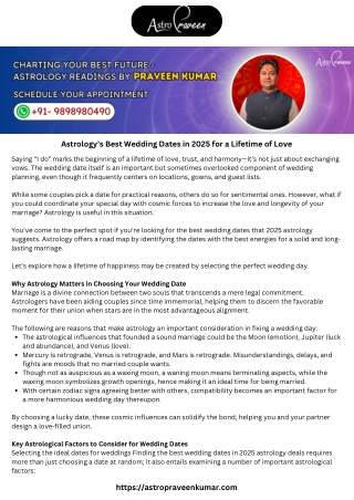 Astrology’s Best Wedding Dates in 2025 for a Lifetime of Love